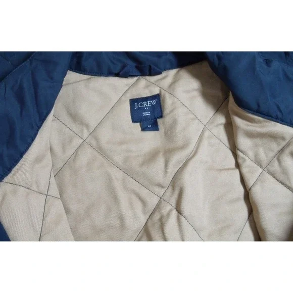 J Crew Vest Jacket Mens Medium Navy  Zip Quilted Outdoor Lined, Pockets - Picture 6 of 11